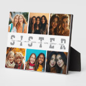 Beste Sister Script Collage Foto & Namen Fotoplaat (Zijkant)