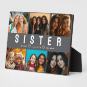 Beste Sister Script Collage Foto & Namen Fotoplaat (Zijkant)