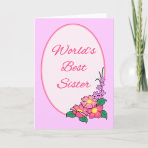 Beste SIster ter wereld Feestdagen Kaart