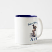 Beste "Skateboard DAD" ooit! Vaderdag Tweekleurige Koffiemok (Voorkant rechts)