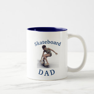 Beste "Skateboard DAD" ooit! Vaderdag Tweekleurige Koffiemok