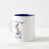 Beste "Skateboard MOM" ooit! Moederdag Tweekleurige Koffiemok (Voorkant links)