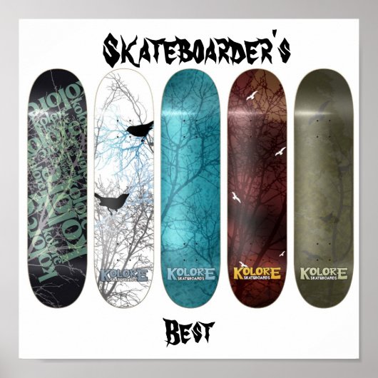 Beste Skateboarder Poster (Voorkant)
