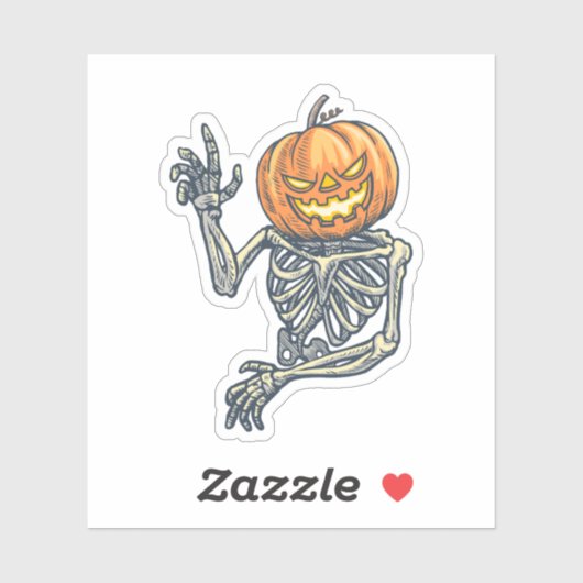 Beste skelet pompoen Sticker, Halloween Decor Sticker (Vel)
