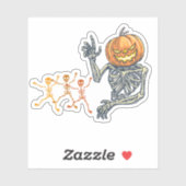 Beste skelet pompoen Sticker, Halloween Decor Sticker (Vel)