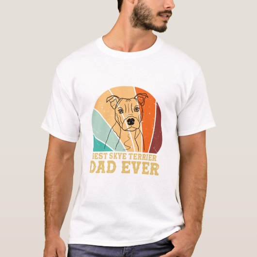  beste Skye Terrier Dad Oover Hondenliefhebbers T-shirt (Voorkant)