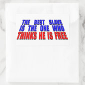 Beste slaaf rechthoekige sticker (Tas)