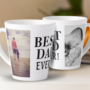 Beste slechte ooit Vaderdag 2 foto collage Latte Mok