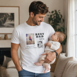 Beste Slechte Ooit Vaderdag 2 Foto Collage T-shirt