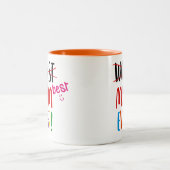 Beste (slechtste) mama ooit tweekleurige koffiemok (Center)