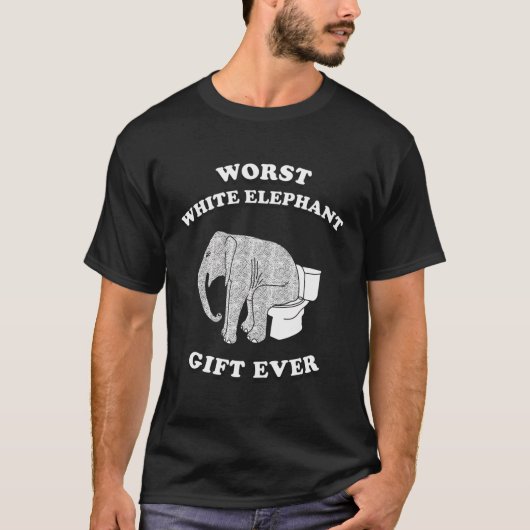 Beste slechtste witte olifant cadeau ooit gag cade t-shirt (Voorkant)