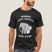 Beste slechtste witte olifant cadeau ooit gag cade t-shirt (Voorkant)