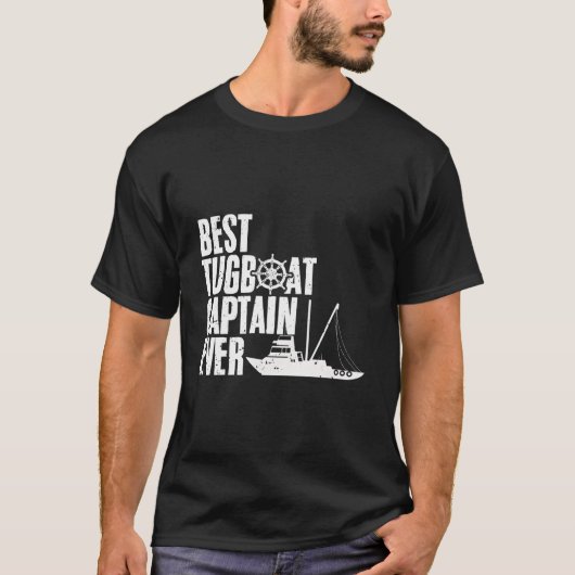 Beste sleepbootkapitein ooit geweldige trekkende e t-shirt (Voorkant)