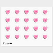 Beste Snoep Hartje Ronde Sticker (Vel)