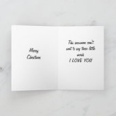 BESTE SNOWMAN ZEGT "IK HOU VAN JOU" FEESTDAGEN KAART (Binnen)