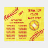 Beste Softbal Coach Cadeaus, Persoonlijk, Softbal Fleece Deken (Voorkant (Horizontaal))