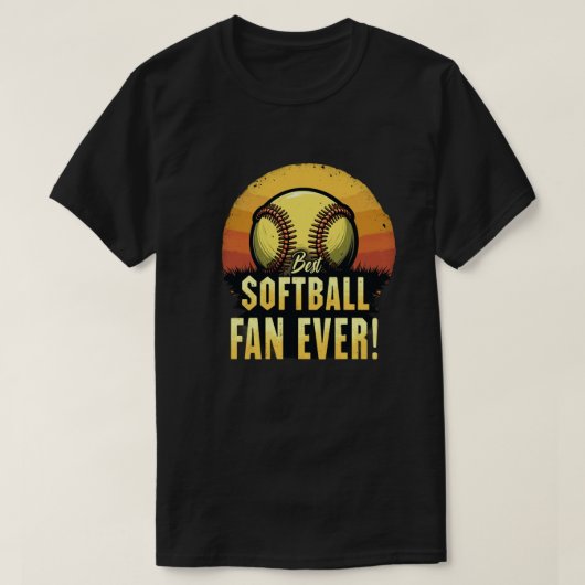 Beste softbal fan ooit t-shirt (Design voorkant)