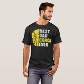 Beste Softbal Vader Coach Ooit Retro Vader T-shirt (Voorkant volledig)