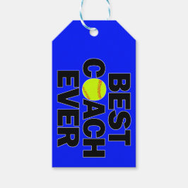 Beste Softball Coach altijd - Aangepaste kleur en  Cadeaulabel