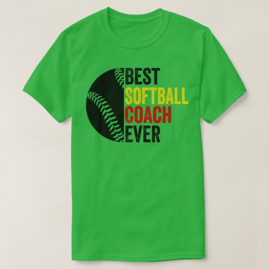 Beste SoftBall Coach ooit T-shirt (Design voorkant)