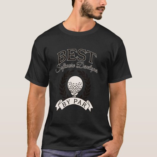 Beste softwareontwikkelaar door Par Funny Golf Gol T-shirt (Voorkant)
