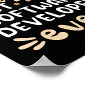 Beste softwareontwikkelaar ooit leopard Rainbow Gi Poster (Hoek)