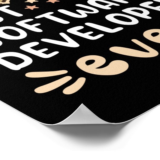 Beste softwareontwikkelaar ooit leopard Rainbow Gi Poster (Hoek)