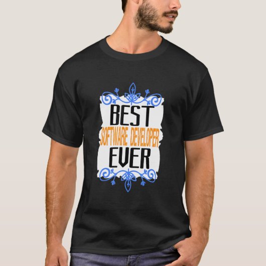 Beste softwareontwikkelaar ooit t-shirt (Voorkant)