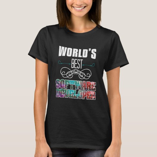 Beste softwareontwikkelaar ter wereld t-shirt (Voorkant)