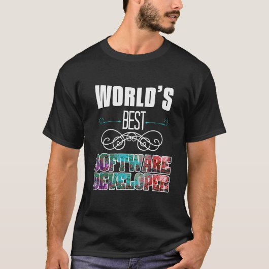 Beste softwareontwikkelaar ter wereld t-shirt (Voorkant)
