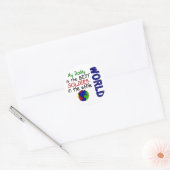 Beste soldaat in de wereld 2 (papa) ronde sticker (Envelop)