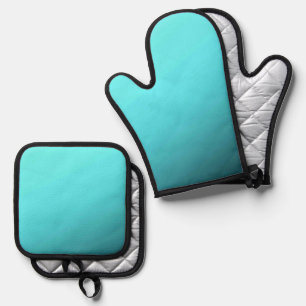 Beste Solid Color Silver gewatteerde hittebescherm Ovenwant & Pannenlap Set