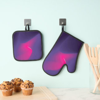 Beste Solid Color Silver gewatteerde hittebescherm Ovenwant & Pannenlap Set