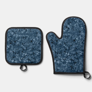 Beste Solid Color Silver gewatteerde hittebescherm Ovenwant & Pannenlap Set