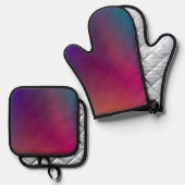 Beste Solid Color Silver gewatteerde hittebescherm Ovenwant & Pannenlap Set (Voorkant / Achterkant)
