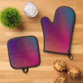 Beste Solid Color Silver gewatteerde hittebescherm Ovenwant & Pannenlap Set (Top down)
