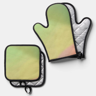 Beste Solid Color Silver gewatteerde hittebescherm Ovenwant & Pannenlap Set