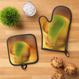 Beste Solid Color Silver gewatteerde hittebescherm Ovenwant & Pannenlap Set