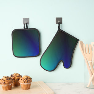 Beste Solid Color Silver gewatteerde hittebescherm Ovenwant & Pannenlap Set
