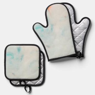 Beste Solid Color Silver gewatteerde hittebescherm Ovenwant & Pannenlap Set