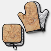 Beste Solid Color Silver gewatteerde hittebescherm Ovenwant & Pannenlap Set (Voorkant / Achterkant)