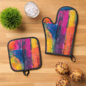 Beste Solid Color Silver gewatteerde hittebescherm Ovenwant & Pannenlap Set (Top down)