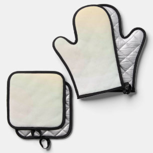 Beste Solid Color Silver gewatteerde hittebescherm Ovenwant & Pannenlap Set