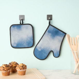 Beste Solid Color Silver gewatteerde hittebescherm Ovenwant & Pannenlap Set