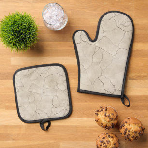 Beste Solid Color Silver gewatteerde hittebescherm Ovenwant & Pannenlap Set