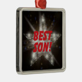 "BESTE SON!" METALEN ORNAMENT (Rechts)