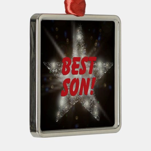 "BESTE SON!" METALEN ORNAMENT (Rechts)