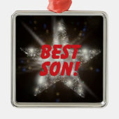 "BESTE SON!" METALEN ORNAMENT (Voorkant)