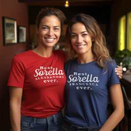 Beste Sorella (Italiaanse zus) ooit gepersonalisee T-shirt