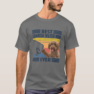 Beste Spaanse waterhond Mam Oog Moederdag Chris T-shirt
